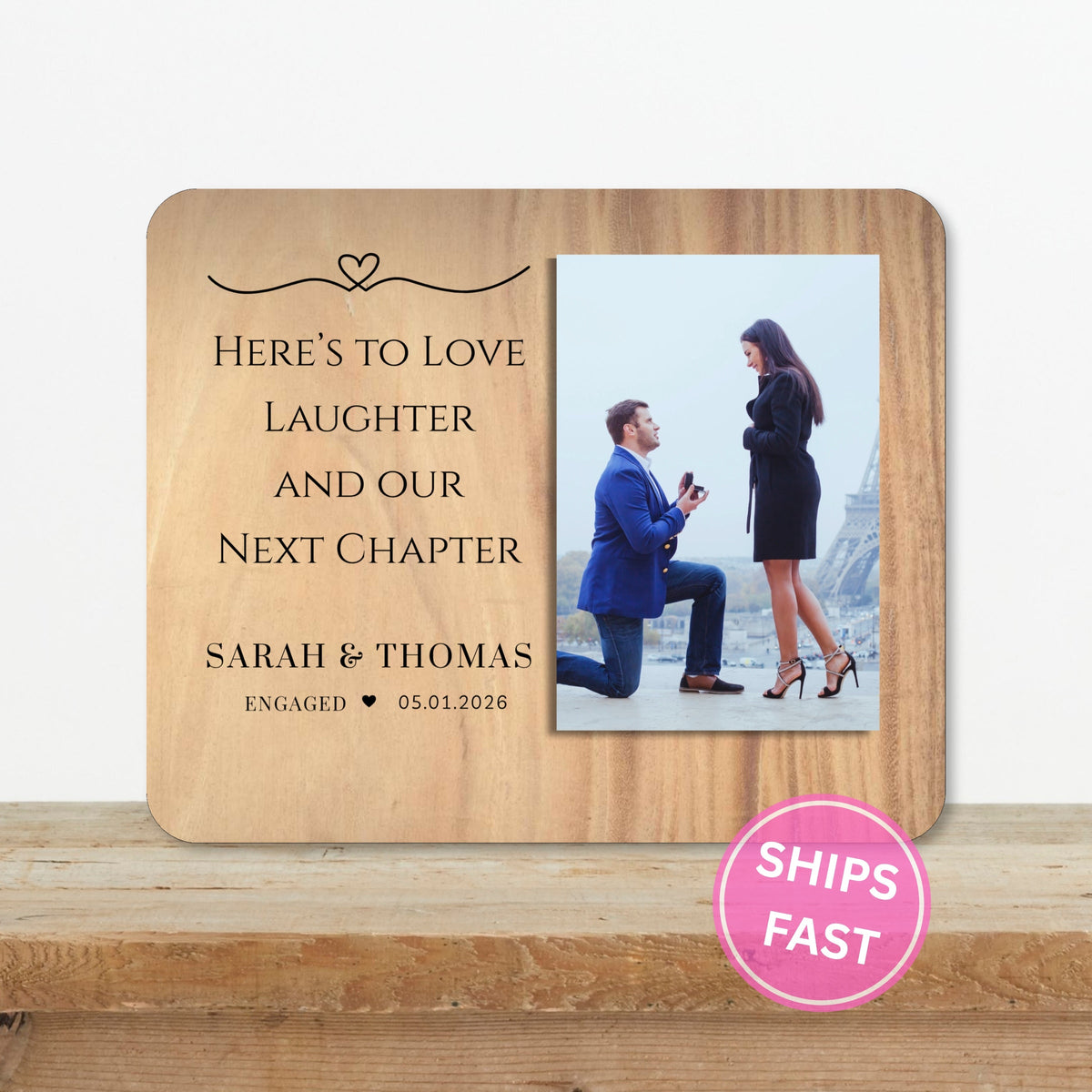 Anniversary Gift, Personalized Couple Photo Board, Custom Couple Picture Board, Wedding Photo Keepsake, Engagement Personalized Photo Gift personalized photo board — image 2 of 13