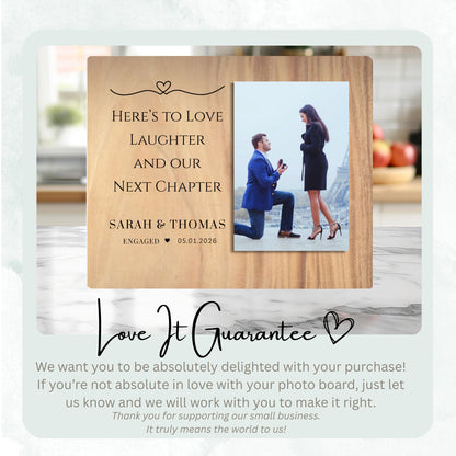 Anniversary Gift, Personalized Couple Photo Board, Custom Couple Picture Board, Wedding Photo Keepsake, Engagement Personalized Photo Gift personalized photo board — image 6 of 13