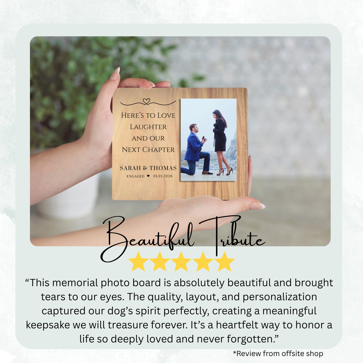 Anniversary Gift, Personalized Couple Photo Board, Custom Couple Picture Board, Wedding Photo Keepsake, Engagement Personalized Photo Gift personalized photo board — image 8 of 13