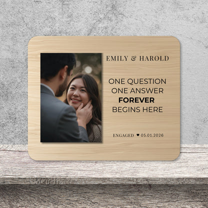 Anniversary Gift, Personalized Couple Photo Board, Custom Couple Picture Board, Wedding Photo Keepsake, Engagement Personalized Photo Gift personalized photo board — image 9 of 13
