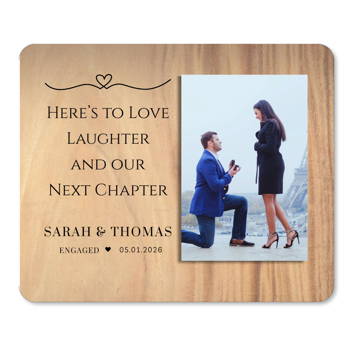 Anniversary Gift, Personalized Couple Photo Board, Custom Couple Picture Board, Wedding Photo Keepsake, Engagement Personalized Photo Gift personalized photo board — image 1 of 13