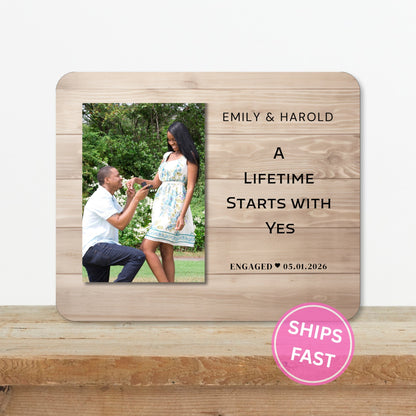 Engagement Gift, Personalized Couple Photo Board, Custom Couple Picture Board, Wedding Photo Keepsake, Engagement Personalized Photo Gift personalized photo board — image 2 of 13