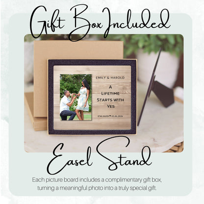 Engagement Gift, Personalized Couple Photo Board, Custom Couple Picture Board, Wedding Photo Keepsake, Engagement Personalized Photo Gift personalized photo board — image 5 of 13