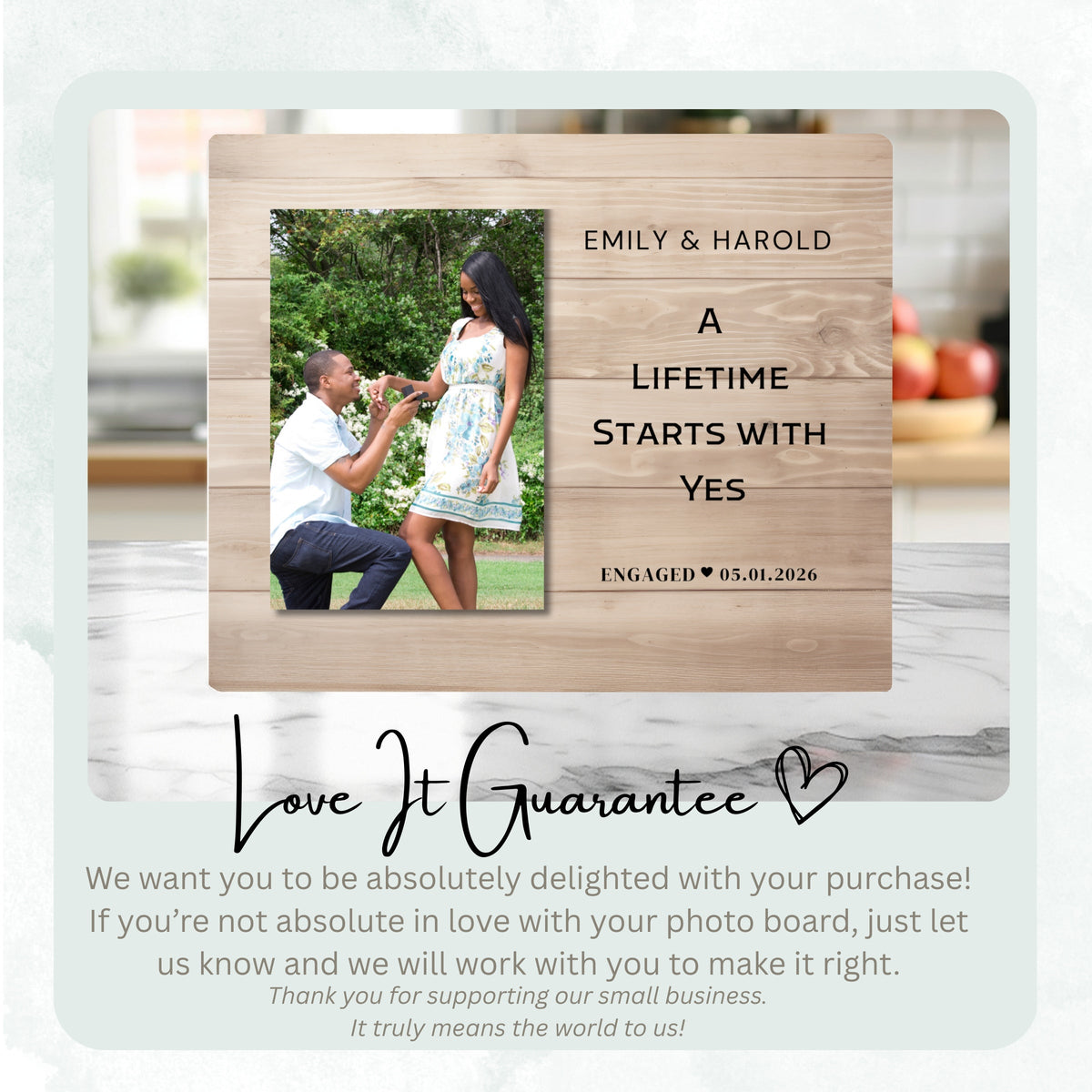 Engagement Gift, Personalized Couple Photo Board, Custom Couple Picture Board, Wedding Photo Keepsake, Engagement Personalized Photo Gift personalized photo board — image 6 of 13