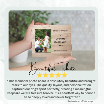 Engagement Gift, Personalized Couple Photo Board, Custom Couple Picture Board, Wedding Photo Keepsake, Engagement Personalized Photo Gift personalized photo board — image 8 of 13