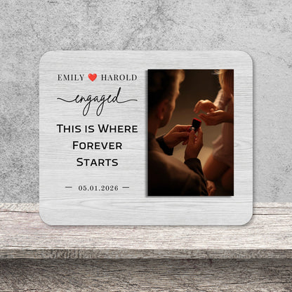 Engagement Gift, Personalized Couple Photo Board, Custom Couple Picture Board, Wedding Photo Keepsake, Engagement Personalized Photo Gift personalized photo board — image 10 of 13