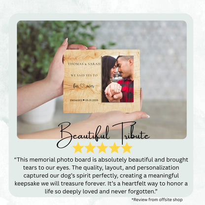 Couple Gift, Personalized Couple Photo Board, Custom Couple Picture Board, Wedding Photo Keepsake, Engagement Personalized Photo Gift personalized photo board — image 8 of 13