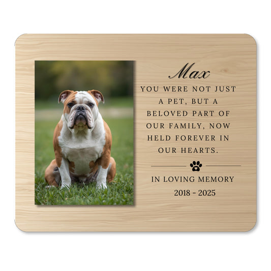 DESIGN A - You Were Not Just a Pet personalized dog memorial photo board design