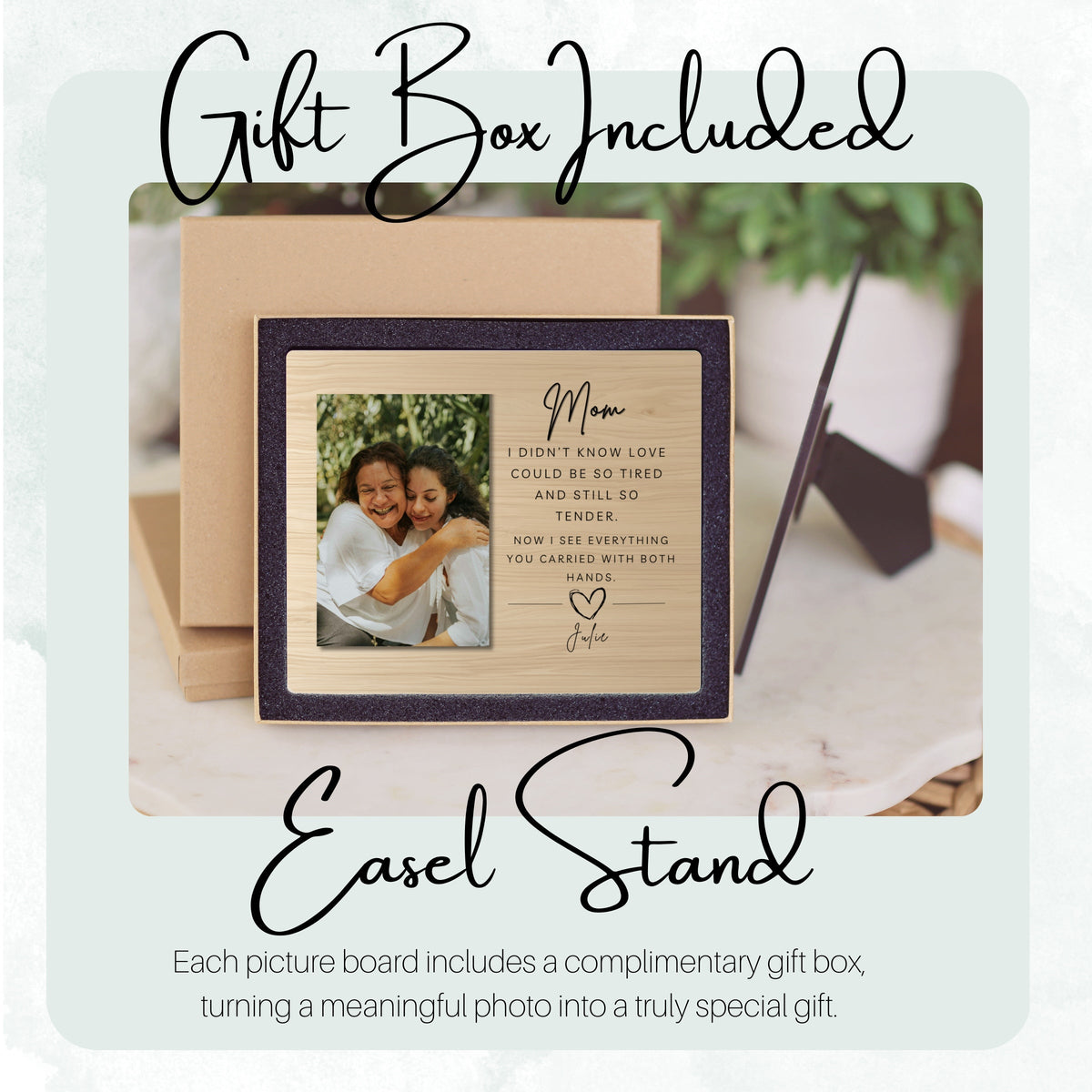 Photo Gift For Mom, Personalized Mom Photo Board, Custom Mom Picture Board, Family Photo Keepsake, Mother's Day Gift Personalized Photo Gift personalized photo board — image 5 of 13
