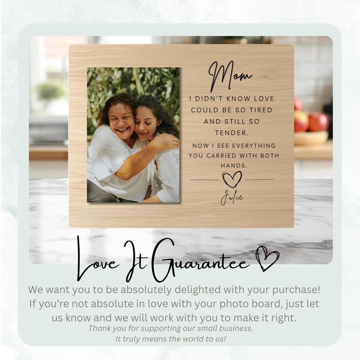 Photo Gift For Mom, Personalized Mom Photo Board, Custom Mom Picture Board, Family Photo Keepsake, Mother's Day Gift Personalized Photo Gift personalized photo board — image 6 of 13