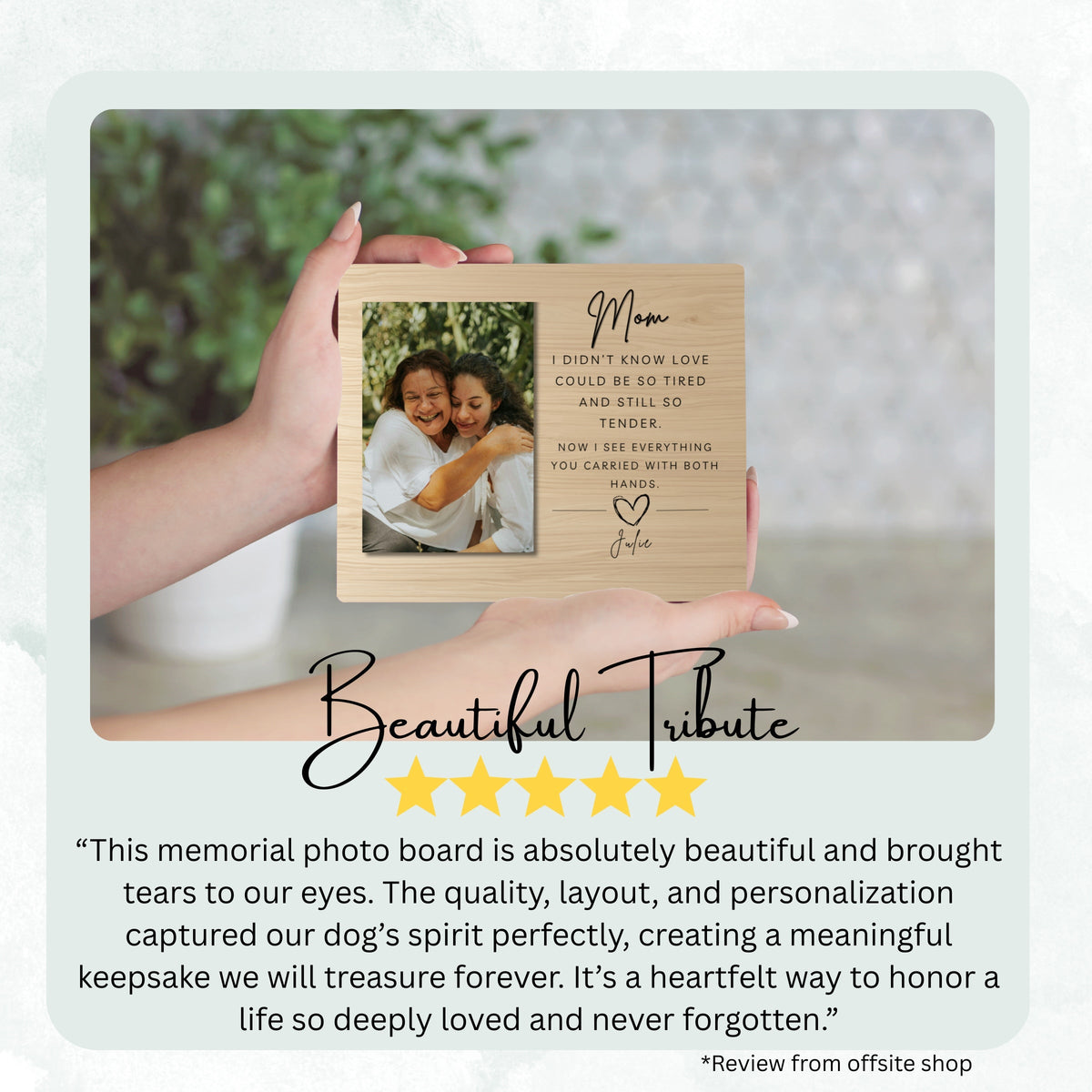 Photo Gift For Mom, Personalized Mom Photo Board, Custom Mom Picture Board, Family Photo Keepsake, Mother's Day Gift Personalized Photo Gift personalized photo board — image 8 of 13
