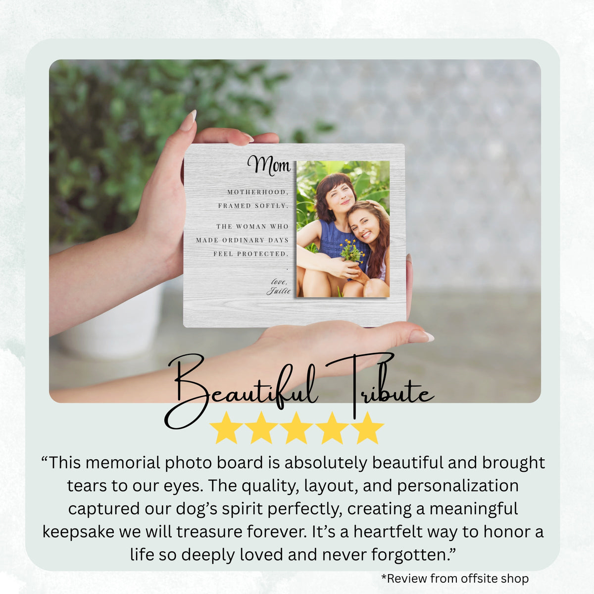 Family Gift, Personalized Mom Photo Board, Custom Mom Picture Board, Family Photo Keepsake, Mother's Day Gift Personalized Photo Gift personalized photo board — image 8 of 13