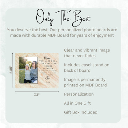 Gift For Mom, Personalized Mom Photo Board, Custom Mom Picture Board, Family Photo Keepsake, Mother's Day Gift Personalized Photo Gift personalized photo board — image 7 of 13