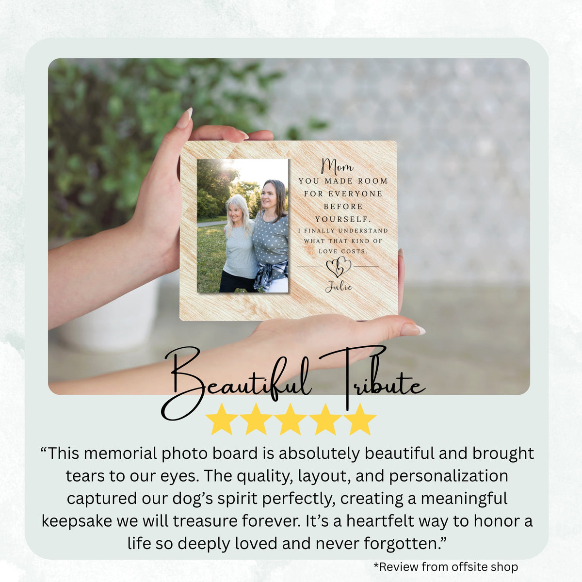 Gift For Mom, Personalized Mom Photo Board, Custom Mom Picture Board, Family Photo Keepsake, Mother's Day Gift Personalized Photo Gift personalized photo board — image 8 of 13