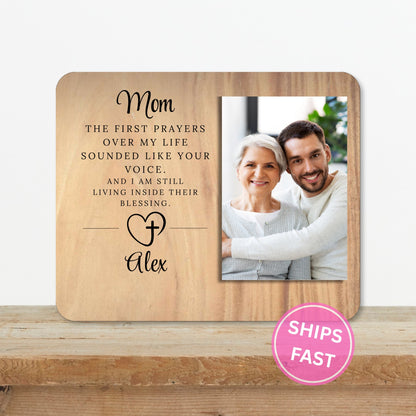 Mom Gift, Personalized Mom Photo Board, Custom Mom Picture Board, Family Photo Keepsake, Mother's Day Gift Personalized Photo Gift personalized photo board — image 2 of 13