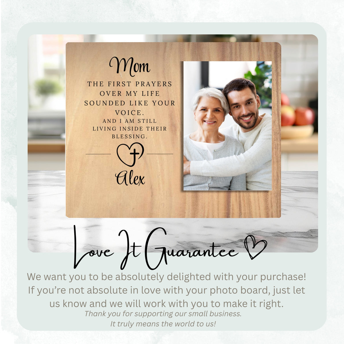 Mom Gift, Personalized Mom Photo Board, Custom Mom Picture Board, Family Photo Keepsake, Mother's Day Gift Personalized Photo Gift personalized photo board — image 6 of 13