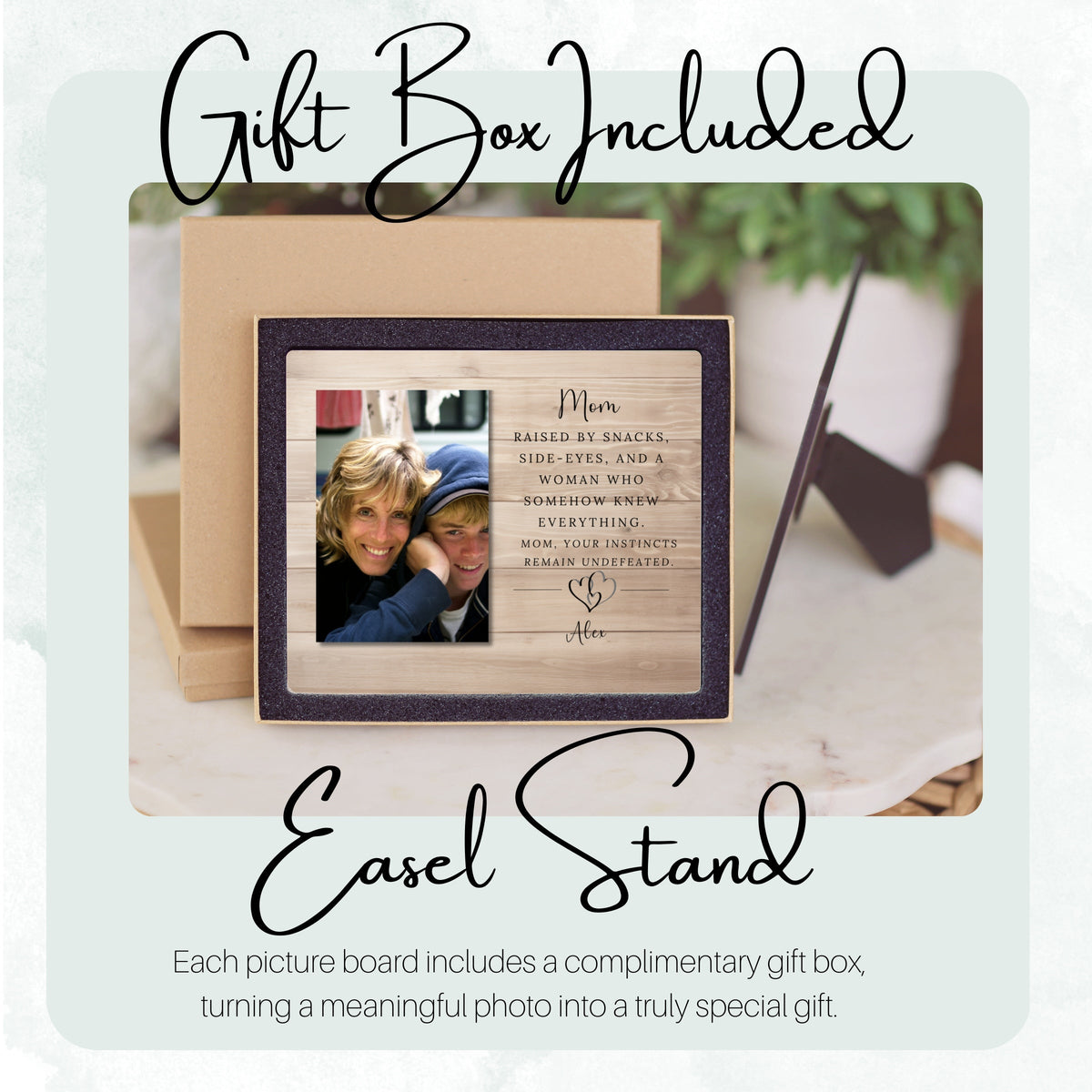 Mother Gift, Personalized Mom Photo Board, Custom Mom Picture Board, Family Photo Keepsake, Mother's Day Gift Personalized Photo Gift personalized photo board — image 5 of 13