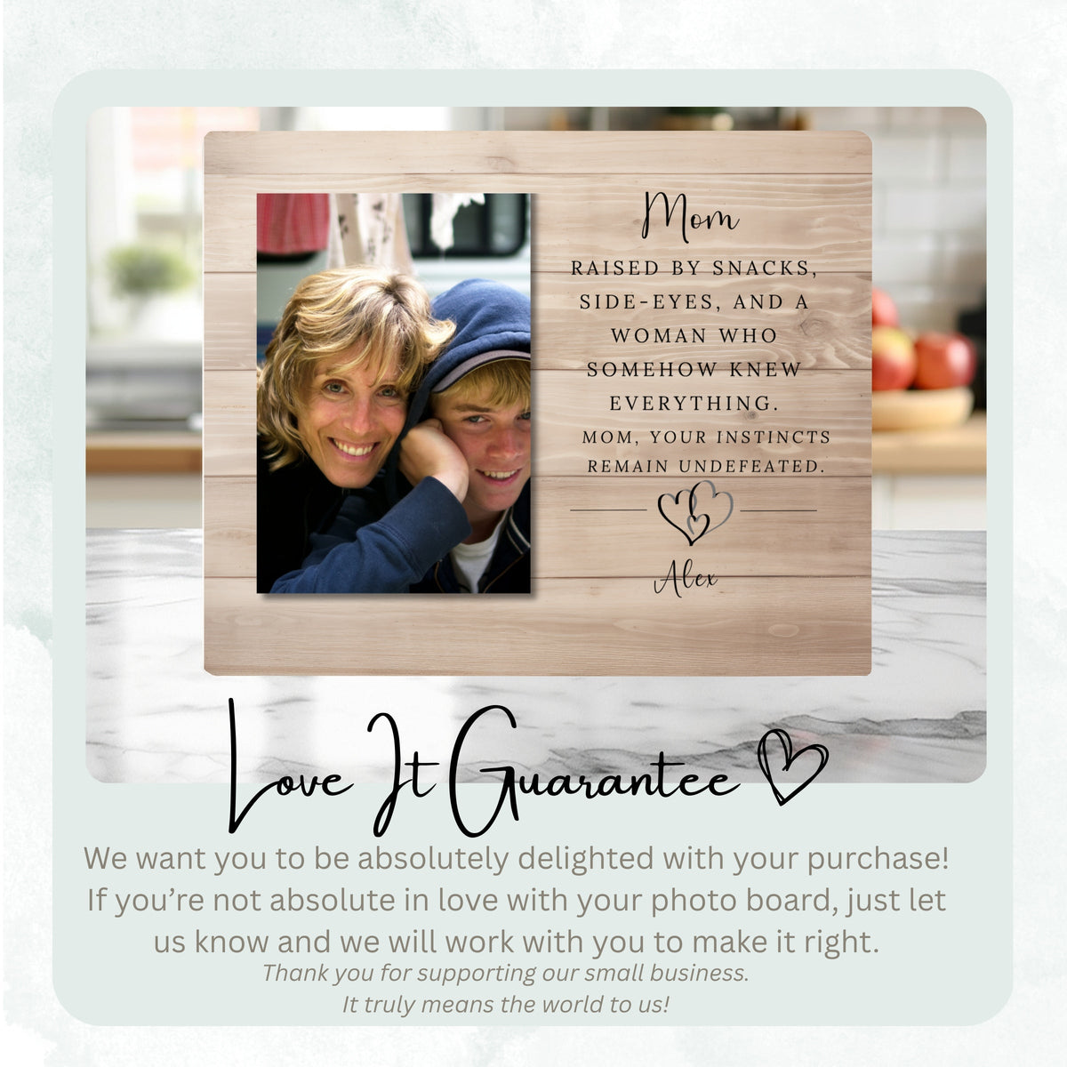 Mother Gift, Personalized Mom Photo Board, Custom Mom Picture Board, Family Photo Keepsake, Mother's Day Gift Personalized Photo Gift personalized photo board — image 6 of 13