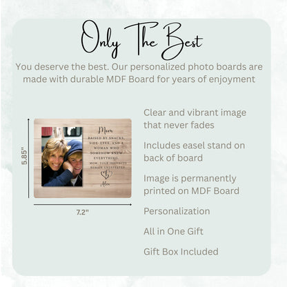 Mother Gift, Personalized Mom Photo Board, Custom Mom Picture Board, Family Photo Keepsake, Mother's Day Gift Personalized Photo Gift personalized photo board — image 7 of 13