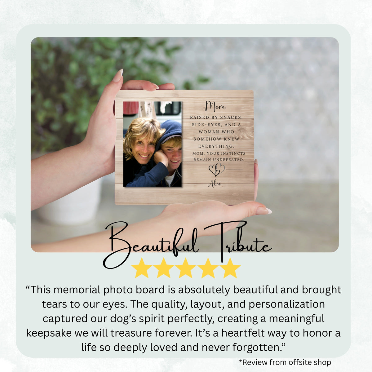 Mother Gift, Personalized Mom Photo Board, Custom Mom Picture Board, Family Photo Keepsake, Mother's Day Gift Personalized Photo Gift personalized photo board — image 8 of 13