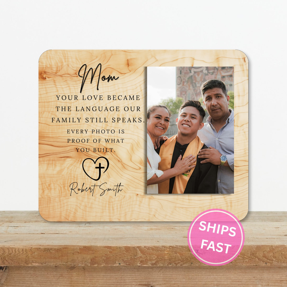 Family Gift, Personalized Mom Photo Board, Custom Mom Picture Board, Family Photo Keepsake, Mother's Day Gift Personalized Photo Gift personalized photo board — image 2 of 13