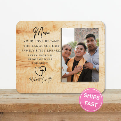 Family Gift, Personalized Mom Photo Board, Custom Mom Picture Board, Family Photo Keepsake, Mother's Day Gift Personalized Photo Gift personalized photo board — image 2 of 13