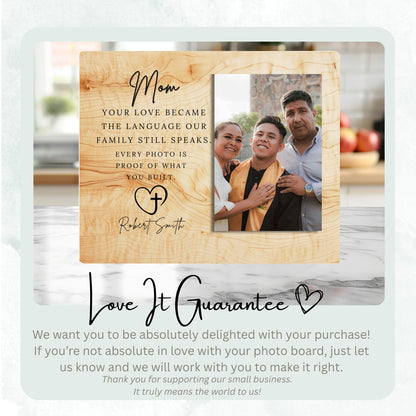 Family Gift, Personalized Mom Photo Board, Custom Mom Picture Board, Family Photo Keepsake, Mother's Day Gift Personalized Photo Gift personalized photo board — image 6 of 13