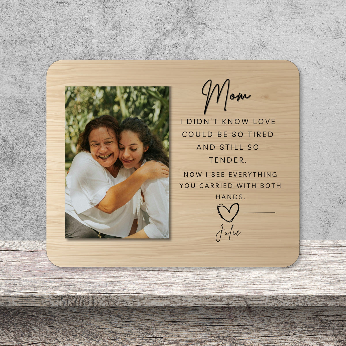 Family Gift, Personalized Mom Photo Board, Custom Mom Picture Board, Family Photo Keepsake, Mother's Day Gift Personalized Photo Gift personalized photo board — image 9 of 13