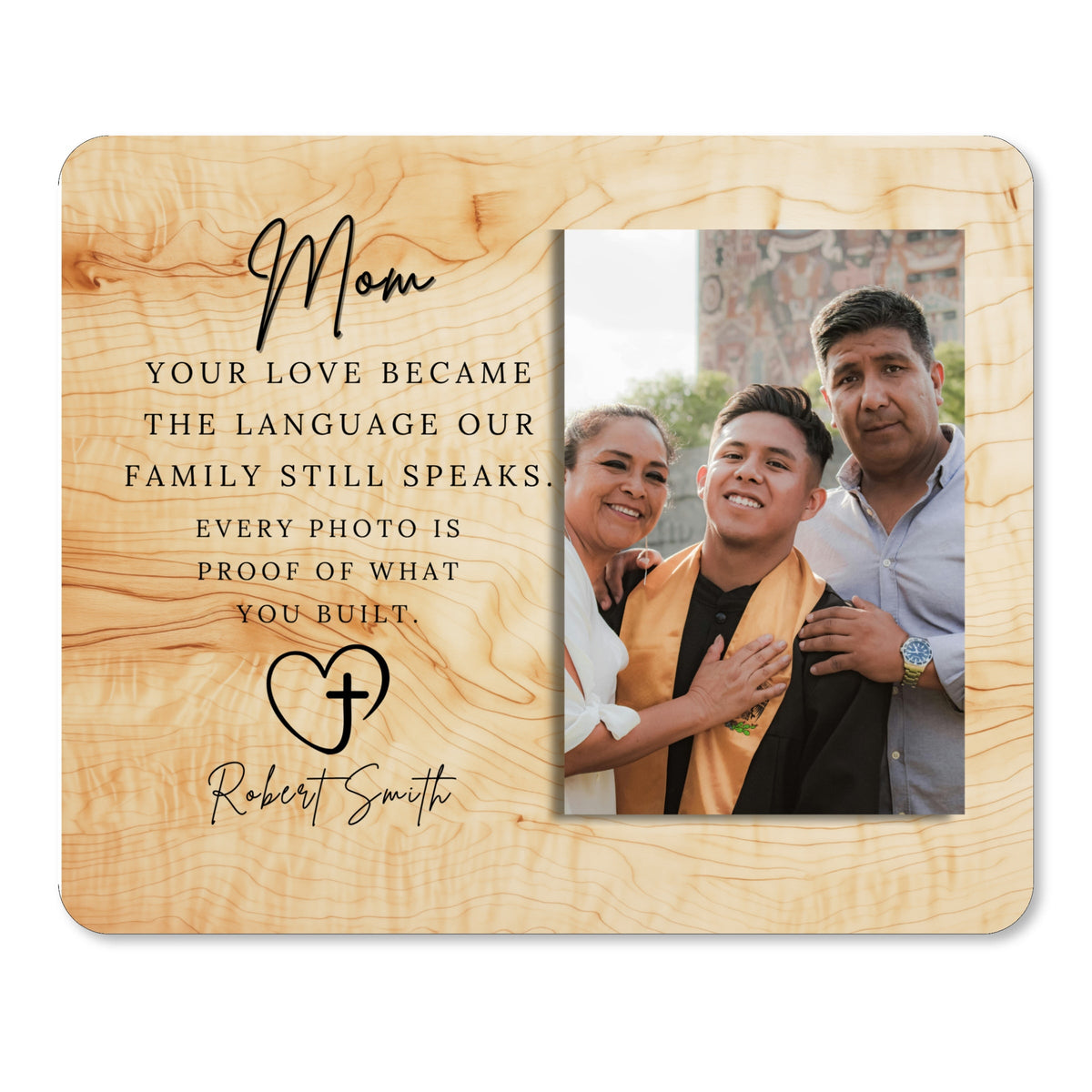 Family Gift, Personalized Mom Photo Board, Custom Mom Picture Board, Family Photo Keepsake, Mother's Day Gift Personalized Photo Gift personalized photo board — image 1 of 13