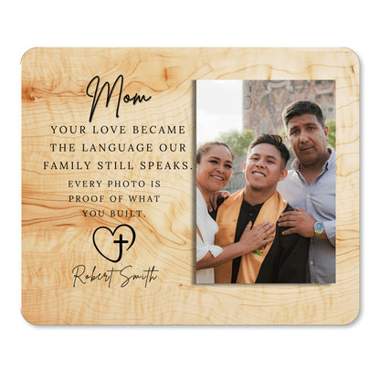 Family Gift, Personalized Mom Photo Board, Custom Mom Picture Board, Family Photo Keepsake, Mother's Day Gift Personalized Photo Gift personalized photo board — image 1 of 13