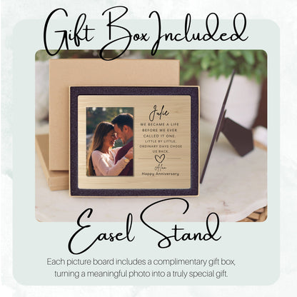 Romantic Gift, Personalized Anniversary Photo Board, Custom Anniversary Picture Board, Anniversary Keepsake, Anniversary Family Memory Board personalized photo board — image 5 of 13