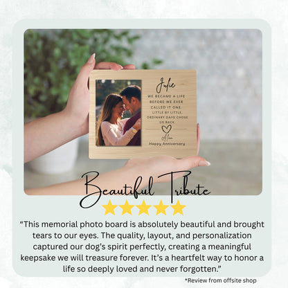 Romantic Gift, Personalized Anniversary Photo Board, Custom Anniversary Picture Board, Anniversary Keepsake, Anniversary Family Memory Board personalized photo board — image 8 of 13