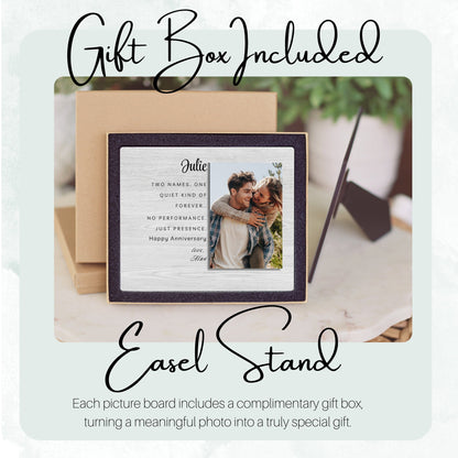 Gift For Wife, Personalized Anniversary Photo Board, Custom Anniversary Picture Board, Anniversary Keepsake, Anniversary Family Memory Board personalized photo board — image 5 of 13