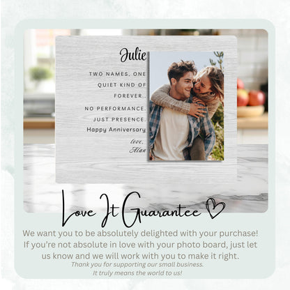 Gift For Wife, Personalized Anniversary Photo Board, Custom Anniversary Picture Board, Anniversary Keepsake, Anniversary Family Memory Board personalized photo board — image 6 of 13