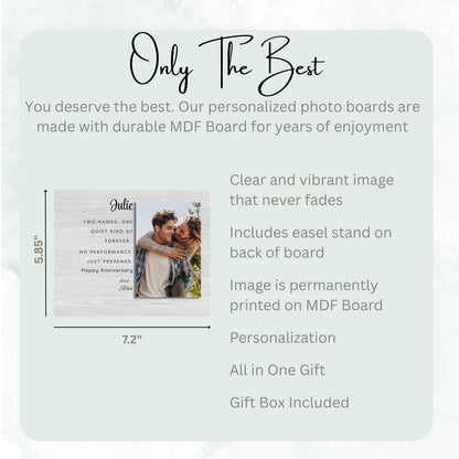 Gift For Wife, Personalized Anniversary Photo Board, Custom Anniversary Picture Board, Anniversary Keepsake, Anniversary Family Memory Board personalized photo board — image 7 of 13