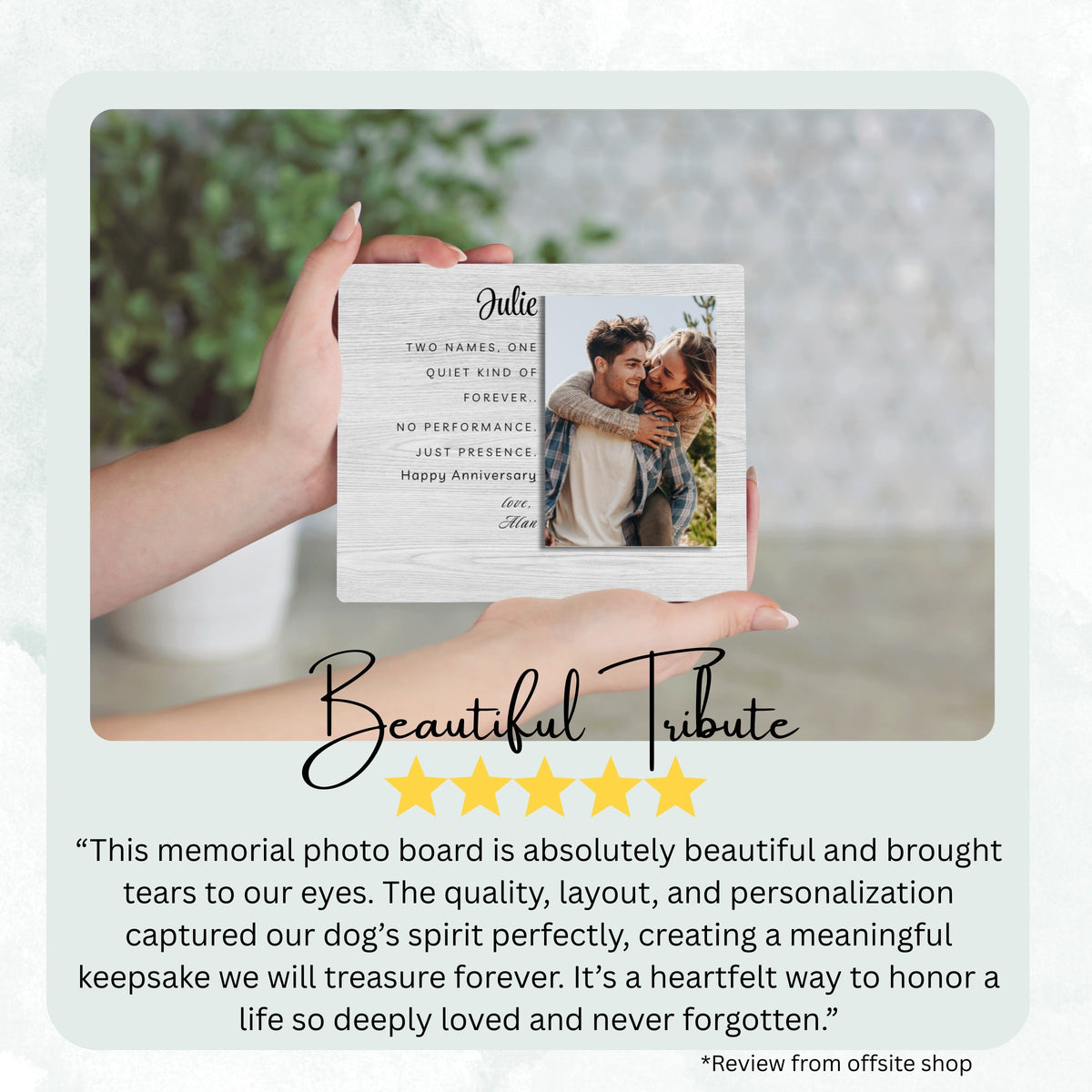 Gift For Wife, Personalized Anniversary Photo Board, Custom Anniversary Picture Board, Anniversary Keepsake, Anniversary Family Memory Board personalized photo board — image 8 of 13