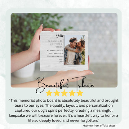 Gift For Wife, Personalized Anniversary Photo Board, Custom Anniversary Picture Board, Anniversary Keepsake, Anniversary Family Memory Board personalized photo board — image 8 of 13