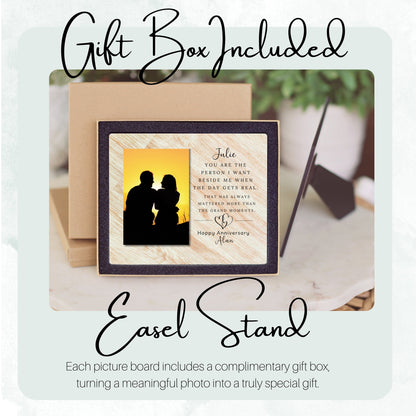 Couple Gift, Personalized Anniversary Photo Board, Custom Anniversary Picture Board, Anniversary Keepsake, Anniversary Family Memory Board personalized photo board — image 5 of 13