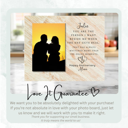 Couple Gift, Personalized Anniversary Photo Board, Custom Anniversary Picture Board, Anniversary Keepsake, Anniversary Family Memory Board personalized photo board — image 6 of 13