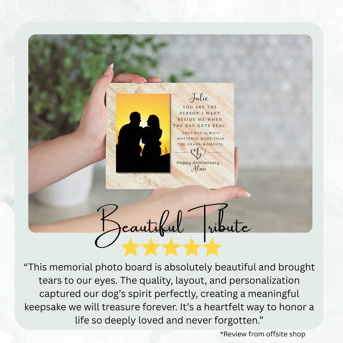 Couple Gift, Personalized Anniversary Photo Board, Custom Anniversary Picture Board, Anniversary Keepsake, Anniversary Family Memory Board personalized photo board — image 8 of 13