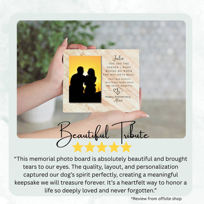 Couple Gift, Personalized Anniversary Photo Board, Custom Anniversary Picture Board, Anniversary Keepsake, Anniversary Family Memory Board personalized photo board — image 8 of 13