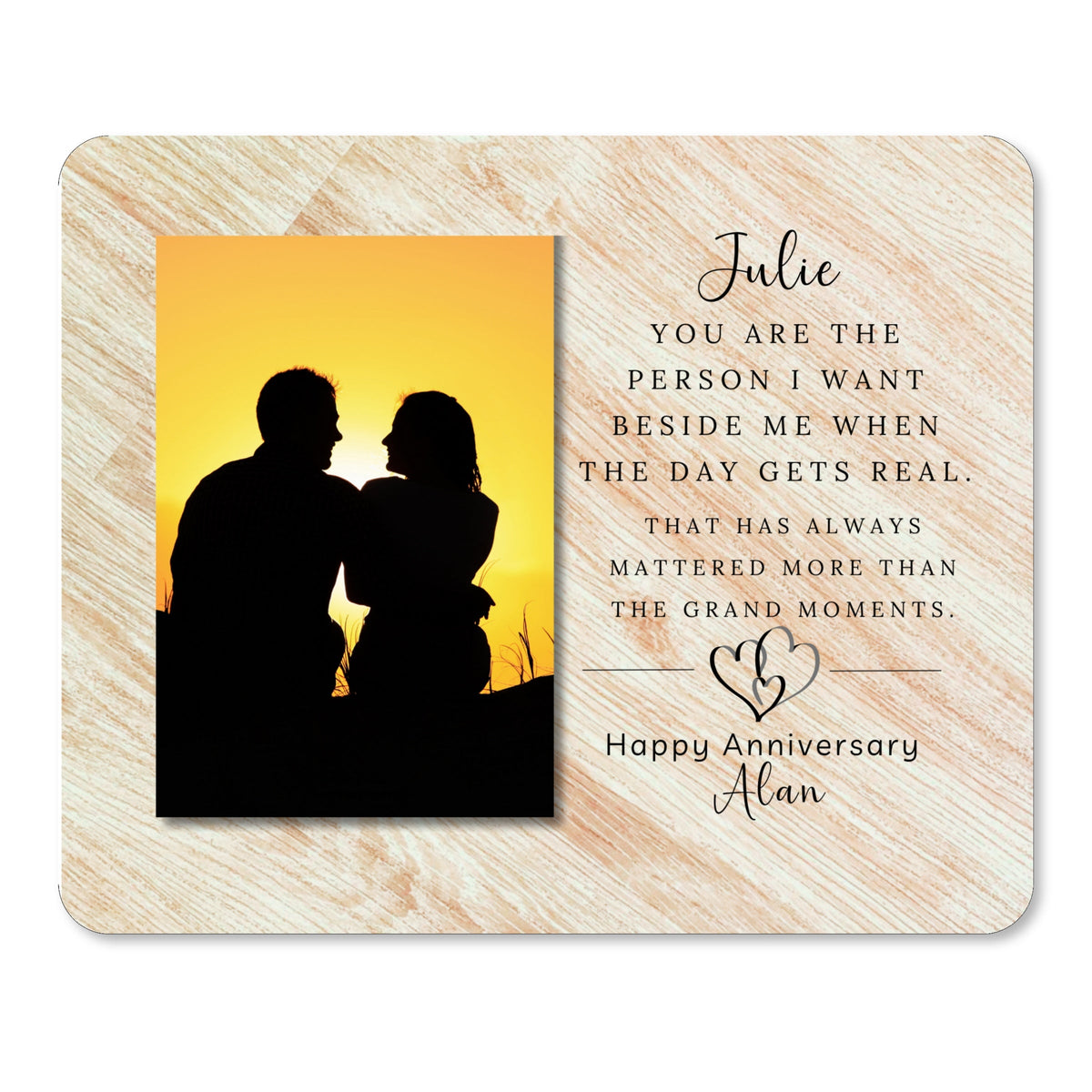 Couple Gift, Personalized Anniversary Photo Board, Custom Anniversary Picture Board, Anniversary Keepsake, Anniversary Family Memory Board personalized photo board — image 1 of 13