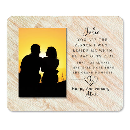 Couple Gift, Personalized Anniversary Photo Board, Custom Anniversary Picture Board, Anniversary Keepsake, Anniversary Family Memory Board personalized photo board — image 1 of 13