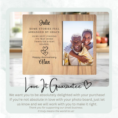 Love Gift, Personalized Anniversary Photo Board, Custom Anniversary Picture Board, Anniversary Keepsake, Anniversary Personalized Photo Gift personalized photo board — image 6 of 13