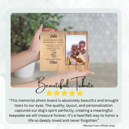 Love Gift, Personalized Anniversary Photo Board, Custom Anniversary Picture Board, Anniversary Keepsake, Anniversary Personalized Photo Gift personalized photo board — image 8 of 13