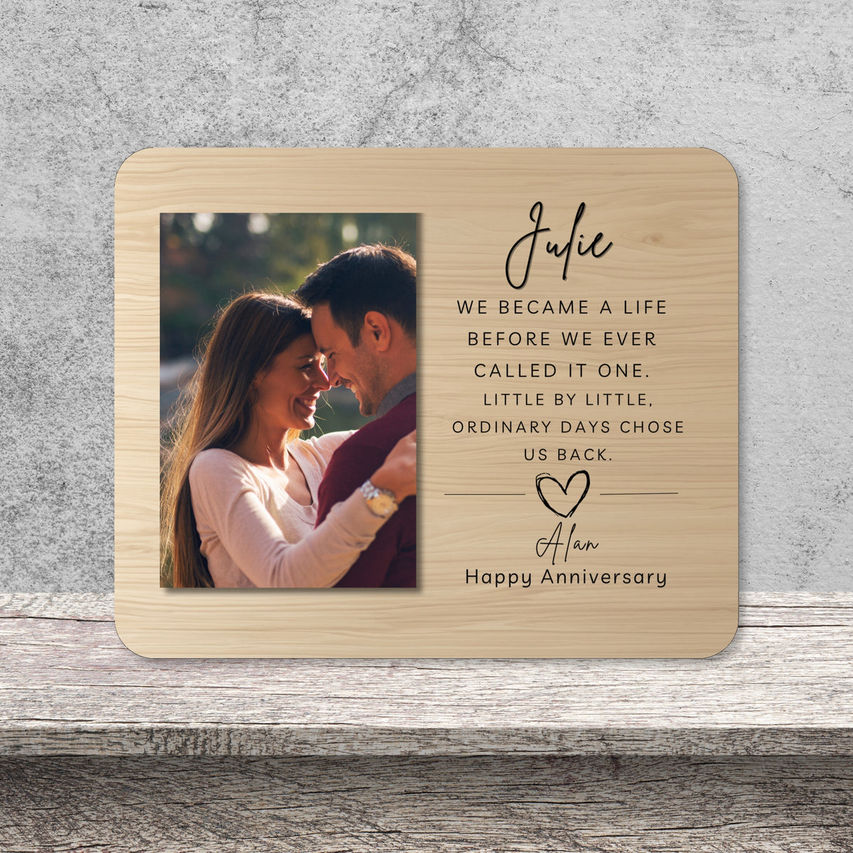 Love Gift, Personalized Anniversary Photo Board, Custom Anniversary Picture Board, Anniversary Keepsake, Anniversary Personalized Photo Gift personalized photo board — image 9 of 13