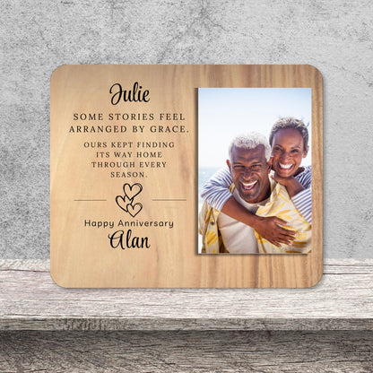 Love Gift, Personalized Anniversary Photo Board, Custom Anniversary Picture Board, Anniversary Keepsake, Anniversary Personalized Photo Gift personalized photo board — image 12 of 13