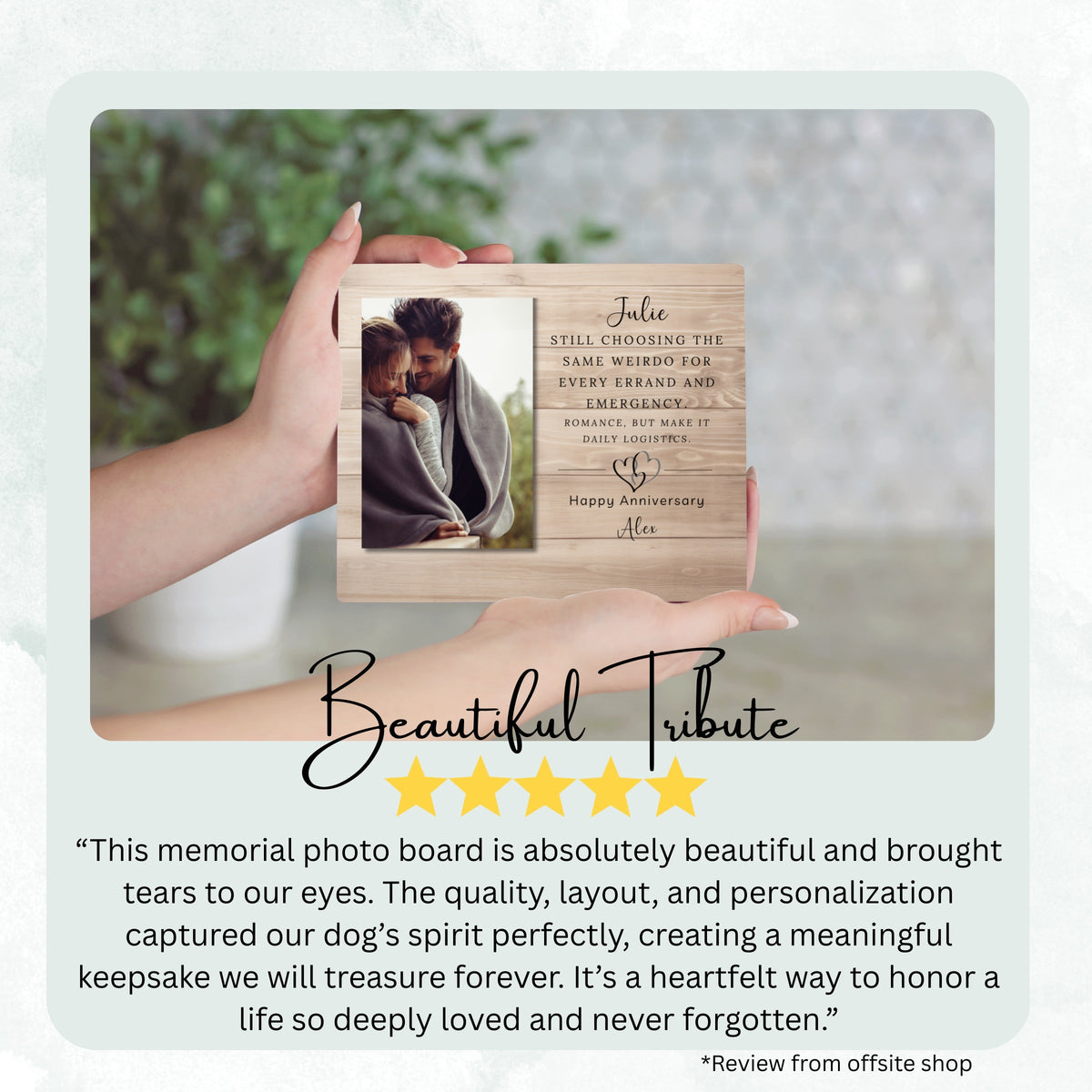 Marriage Gift, Personalized Anniversary Photo Board, Custom Anniversary Picture Board, Anniversary Keepsake, Anniversary Family Memory Board personalized photo board — image 8 of 13