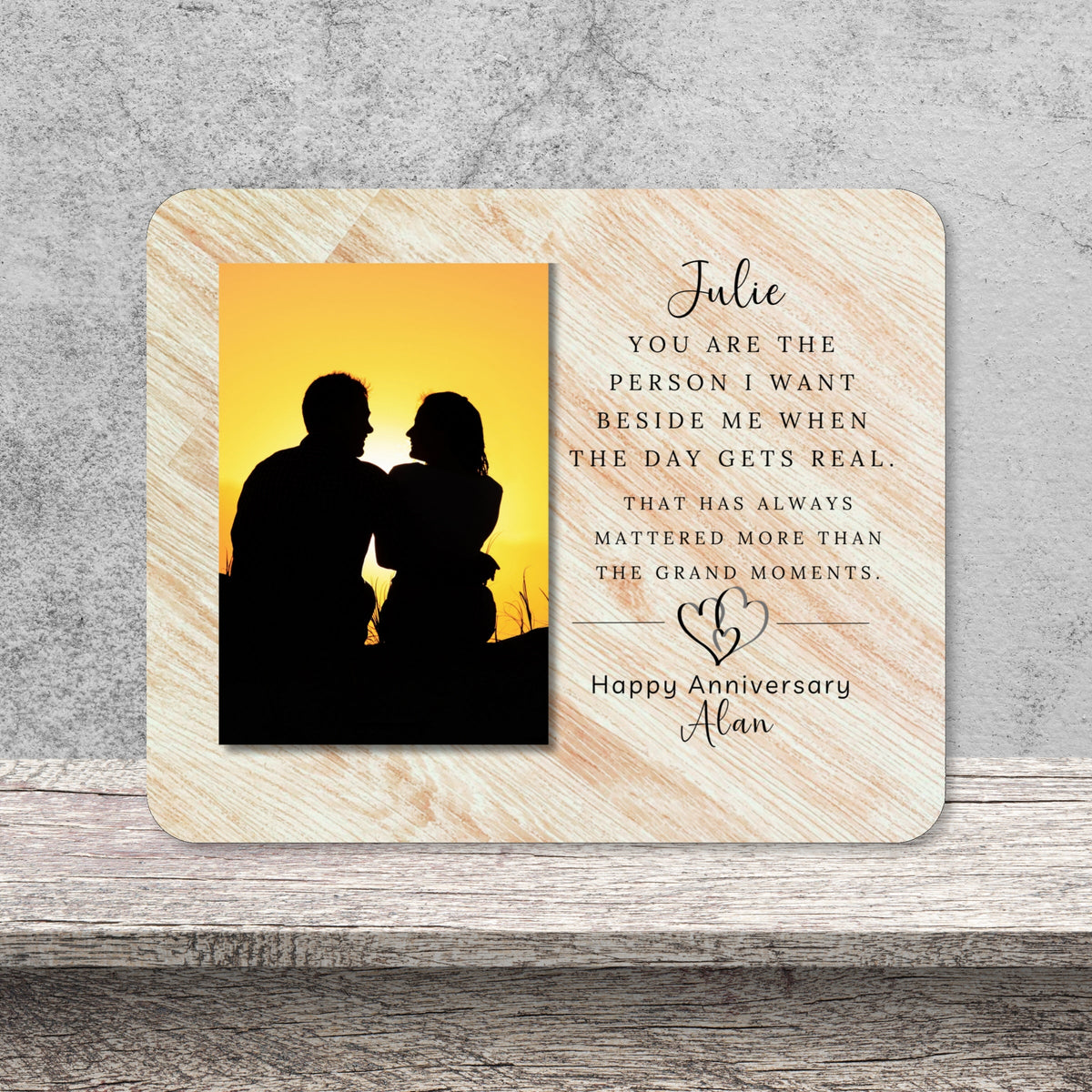 Marriage Gift, Personalized Anniversary Photo Board, Custom Anniversary Picture Board, Anniversary Keepsake, Anniversary Family Memory Board personalized photo board — image 11 of 13