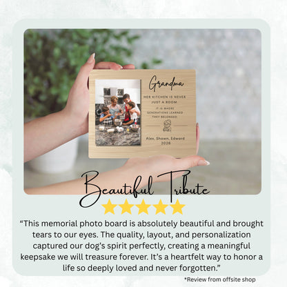 Photo Gift For Grandma, Personalized Grandma Photo Board, Custom Grandma Picture Board, Memory Photo Board, Grandma Gift Family Memory Board personalized photo board — image 8 of 13